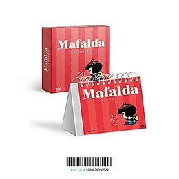 Mafalda 2022, Calendario De Escritorio Rojo Con Caja
