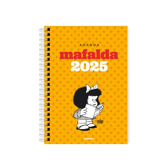 Mafalda 2025 Anillada Modulos Amarilla Semanal