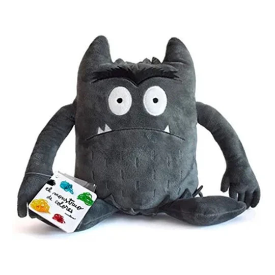Peluche Gris Monstruo De Colores
