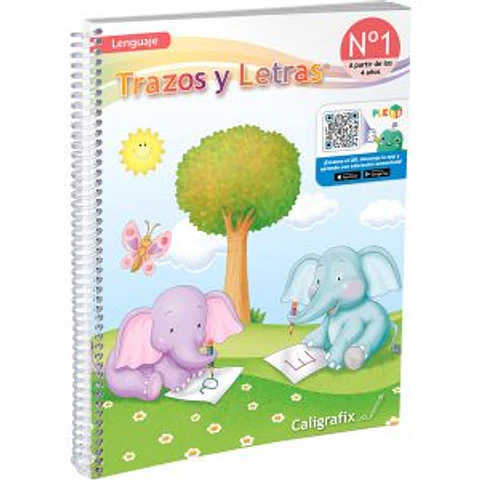 Trazos y Letras N°1 Pre-Kinder - Editorial Caligrafix - 4 años