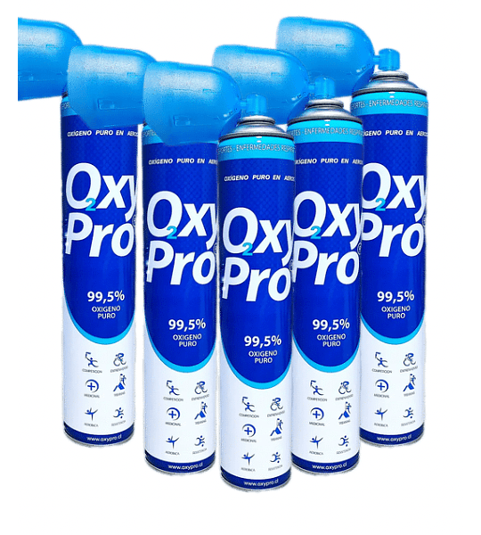 Pack 5un. Oxígeno Medicinal OxyPro 140 dosis c/u