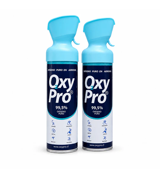 Pack 2 und. Oxígeno 99,5% Portátil 10L Boquilla Sport