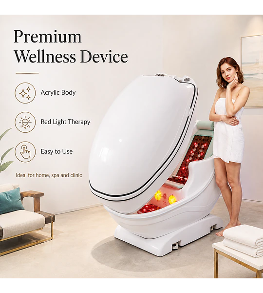 COCOON WELLNESS PRO CON PIEDRAS JADE LUZ INFRAROJA