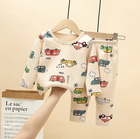 Pijamas Poleron y pantalon Nino 1-2 anos