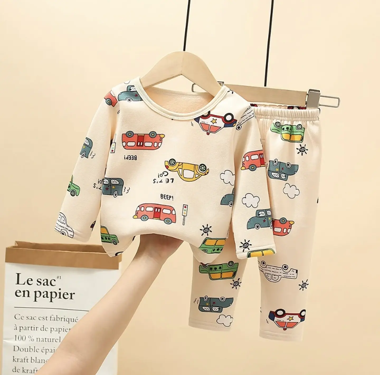 Pijamas Poleron y pantalon Nino 1-2 anos 1