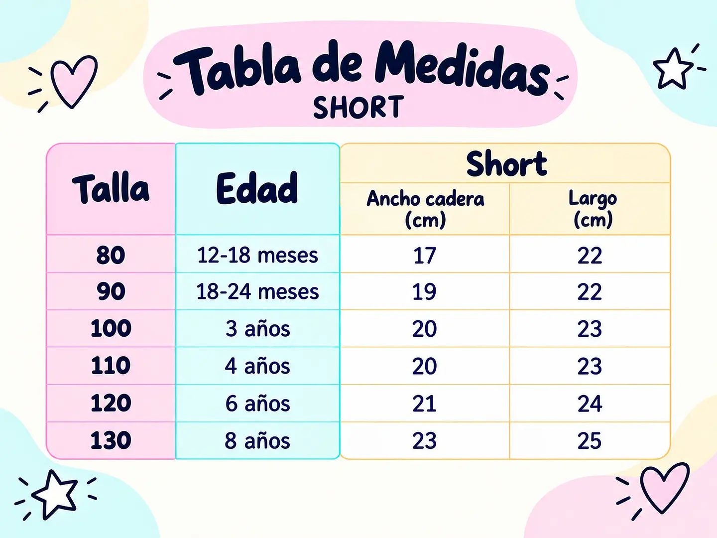 Short Niña 3