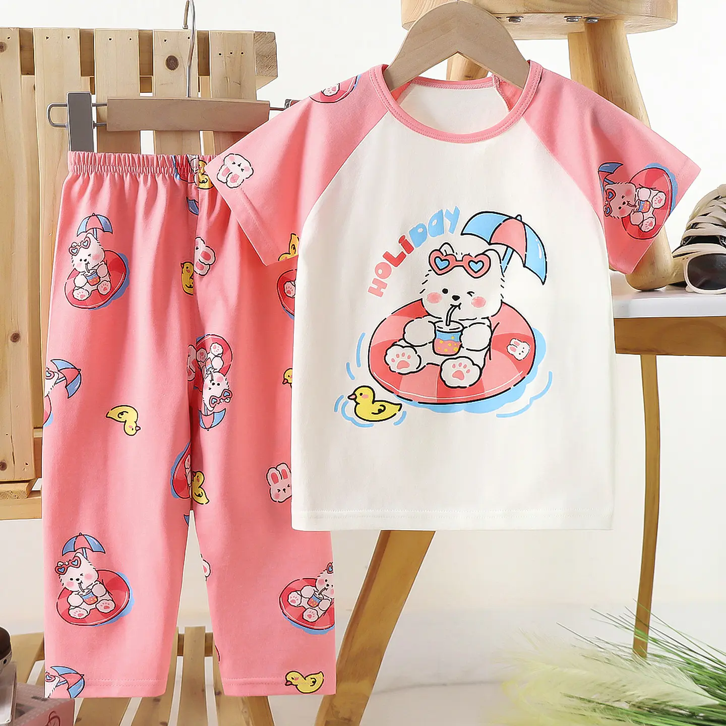 Pijama de verano con pantalón niña 4