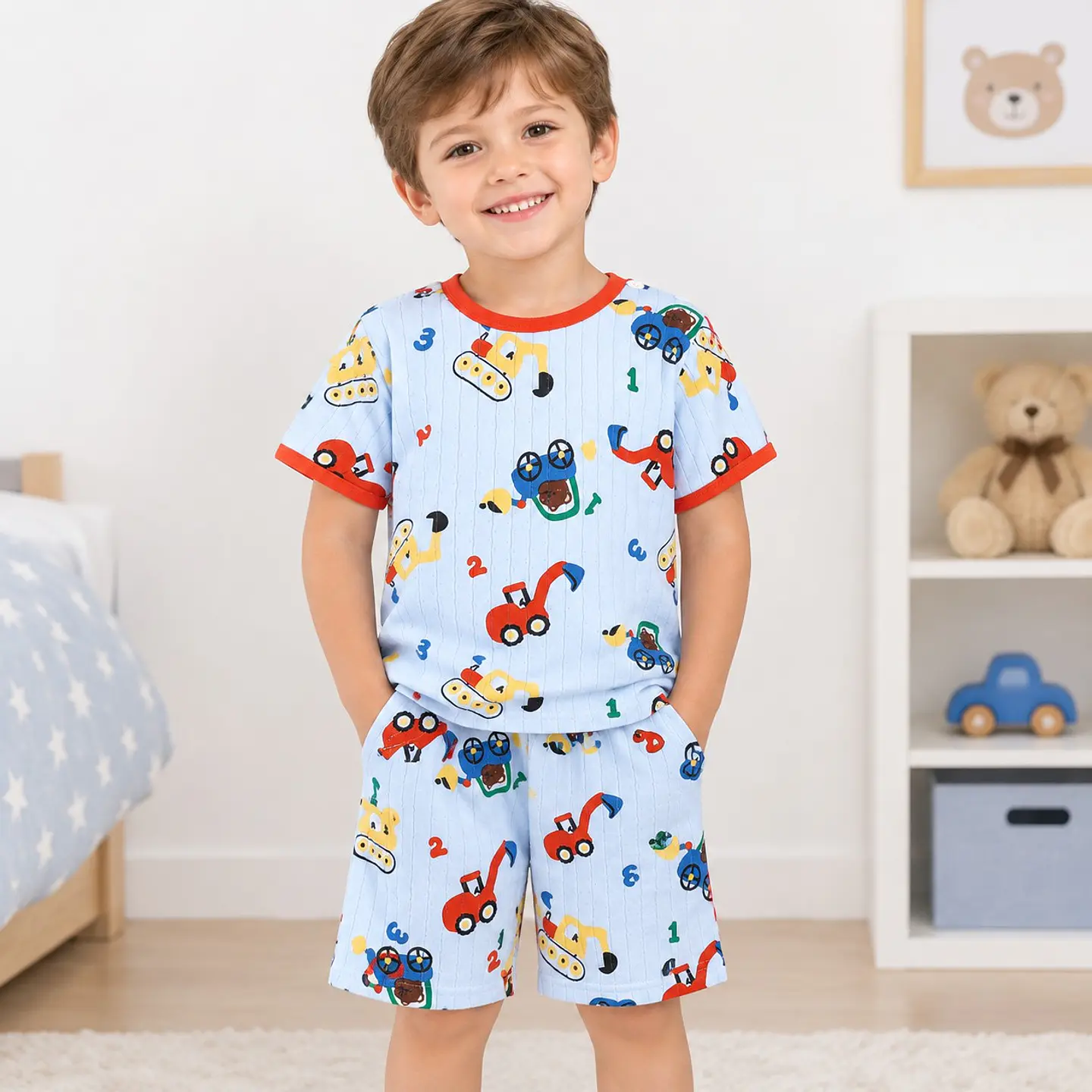 Pijama de verano con short niño 1