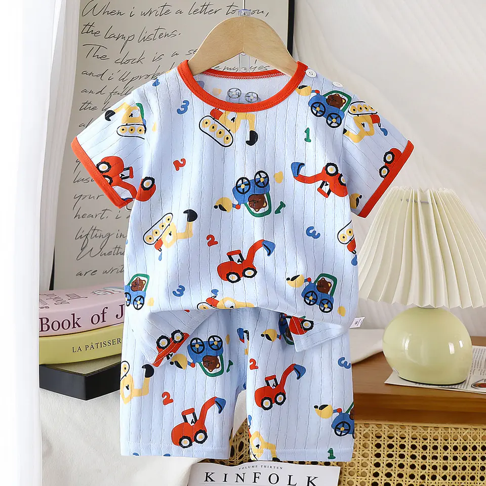 Pijama de verano con short niño 5