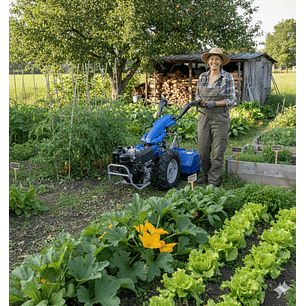 Motocultivador Diesel 10 hp Tipo Europeo + Rotor Arado Surcador