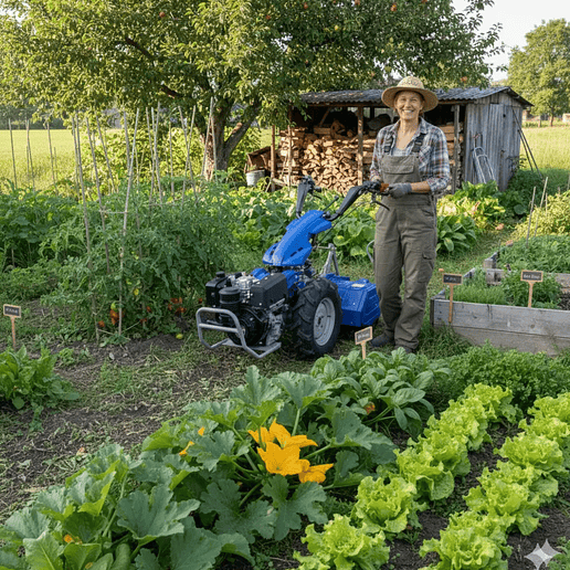 Motocultivador Diesel 10 hp Tipo Europeo + Rotor Arado Surcador 2