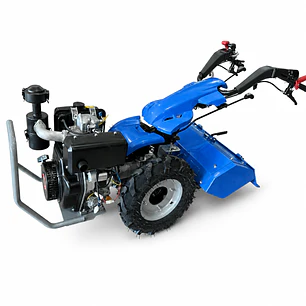 Motocultivador Diesel 10 hp tipo Europeo + Rotovator, Arado Reversible y arado 180°
