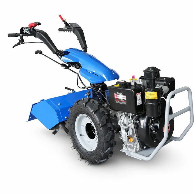 Motocultivador Diesel 10 hp tipo Europeo + Rotovator, Arado Reversible y arado 180° 7