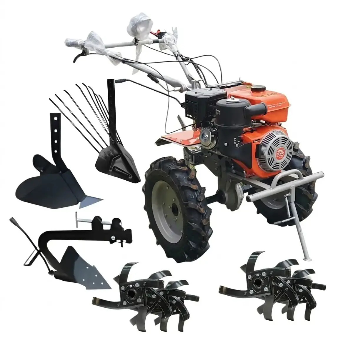 Motocultivador bencinero 12 hp + 4 implementos 1