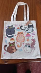 Bolsa de Tela con Diseño de Gatitos  Estilo Urbano– Cat Lovers 🐱 - Miniatura 1