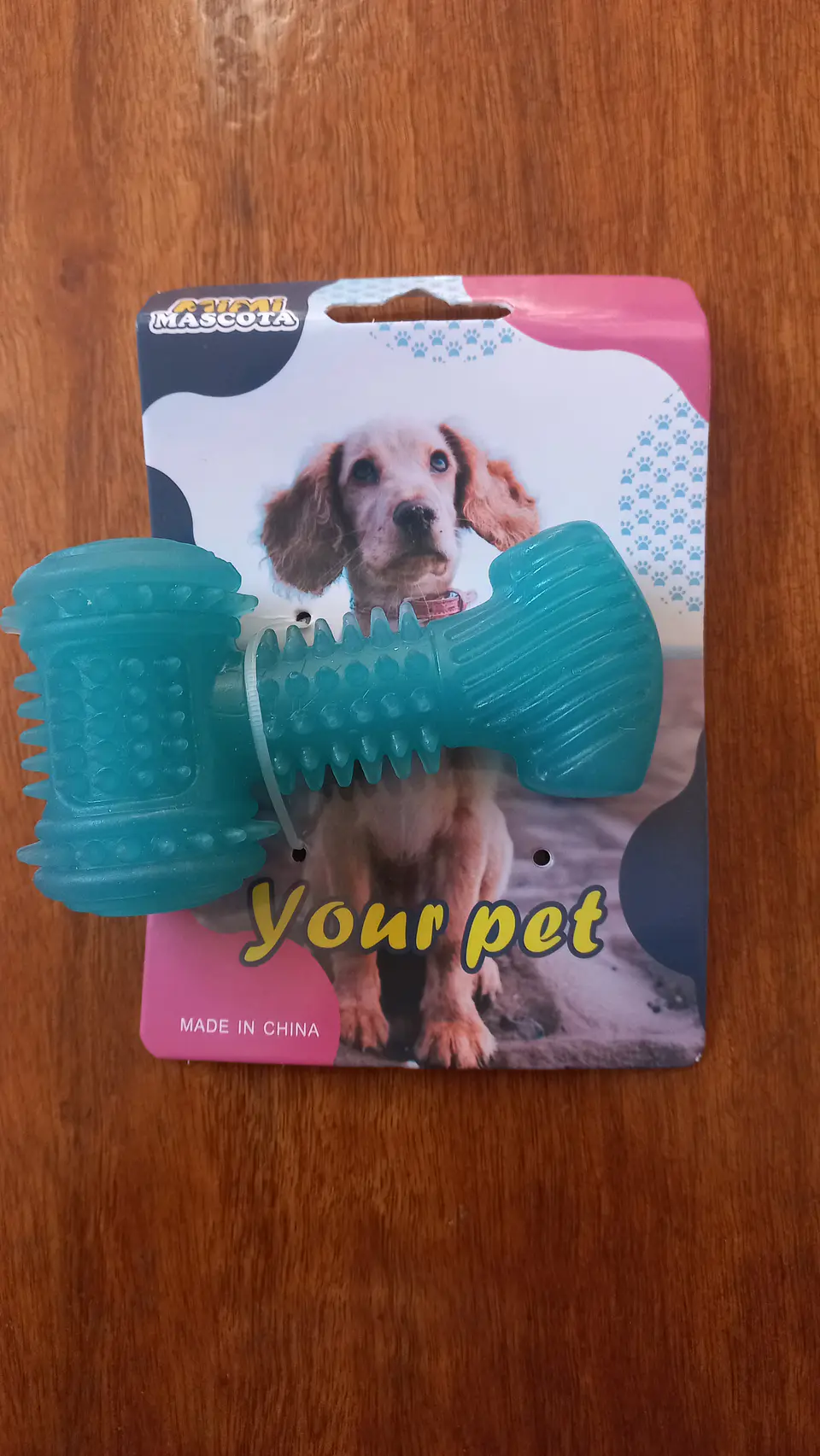 Mordedor de Goma Tipo Mancuerna para Perros – Azul 🐶 1