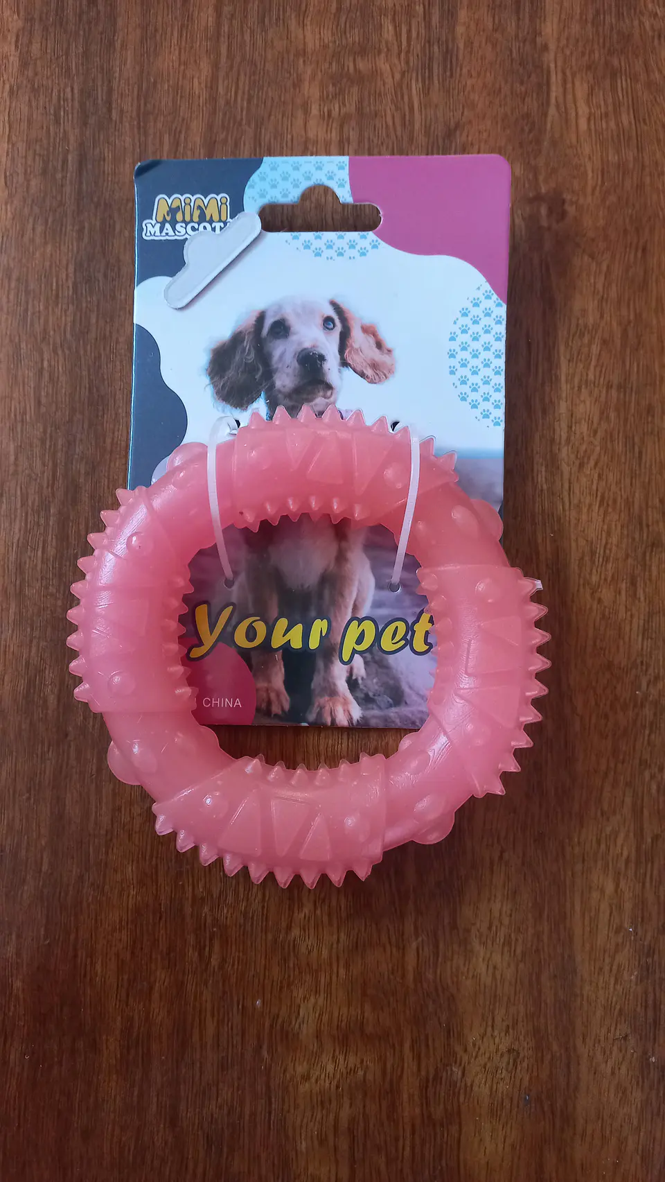 Argolla Mordedora con Textura para Perros – Rosado 🐶 1