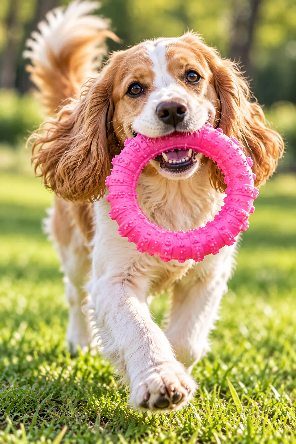 Argolla Mordedora con Textura para Perros – Rosado 🐶 2