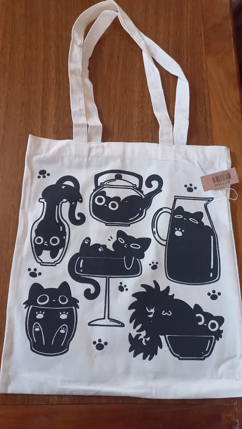 Bolsa Tote de Tela Gatitos Negros – Cat Lovers 🐈‍⬛