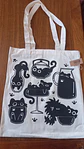 Bolsa Tote de Tela Gatitos Negros – Cat Lovers 🐈‍⬛ - Miniatura 1