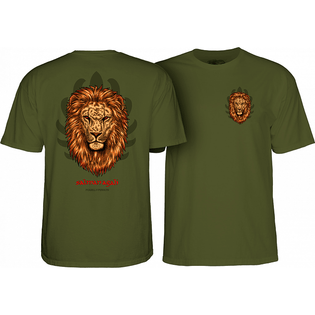 Polera Powell Peralta - Salman Agah Lion - Verde Militar