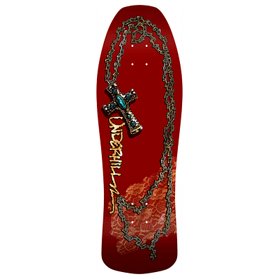 Tabla Powell Peralta - Ray Underhill Cross - Burgundy Gold Foil - 10.0” + Lija Blank