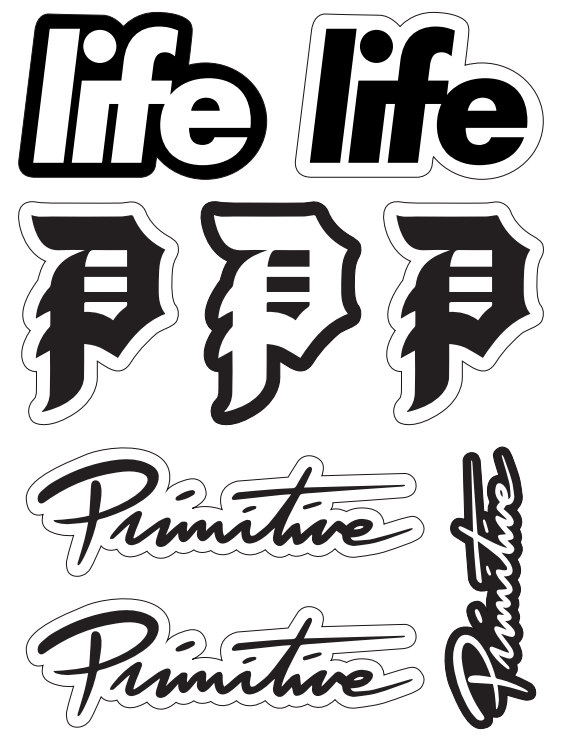 Pack stickers Primitive