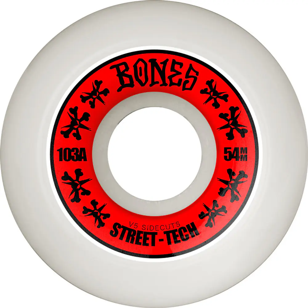 Ruedas Bones - Sidecuts - 54mm - V5 - Street Tech Formula 103A