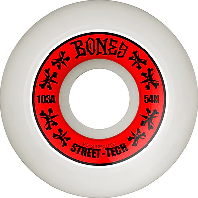 Ruedas Bones - Sidecuts - 54mm - V5 - Street Tech Formula 103A