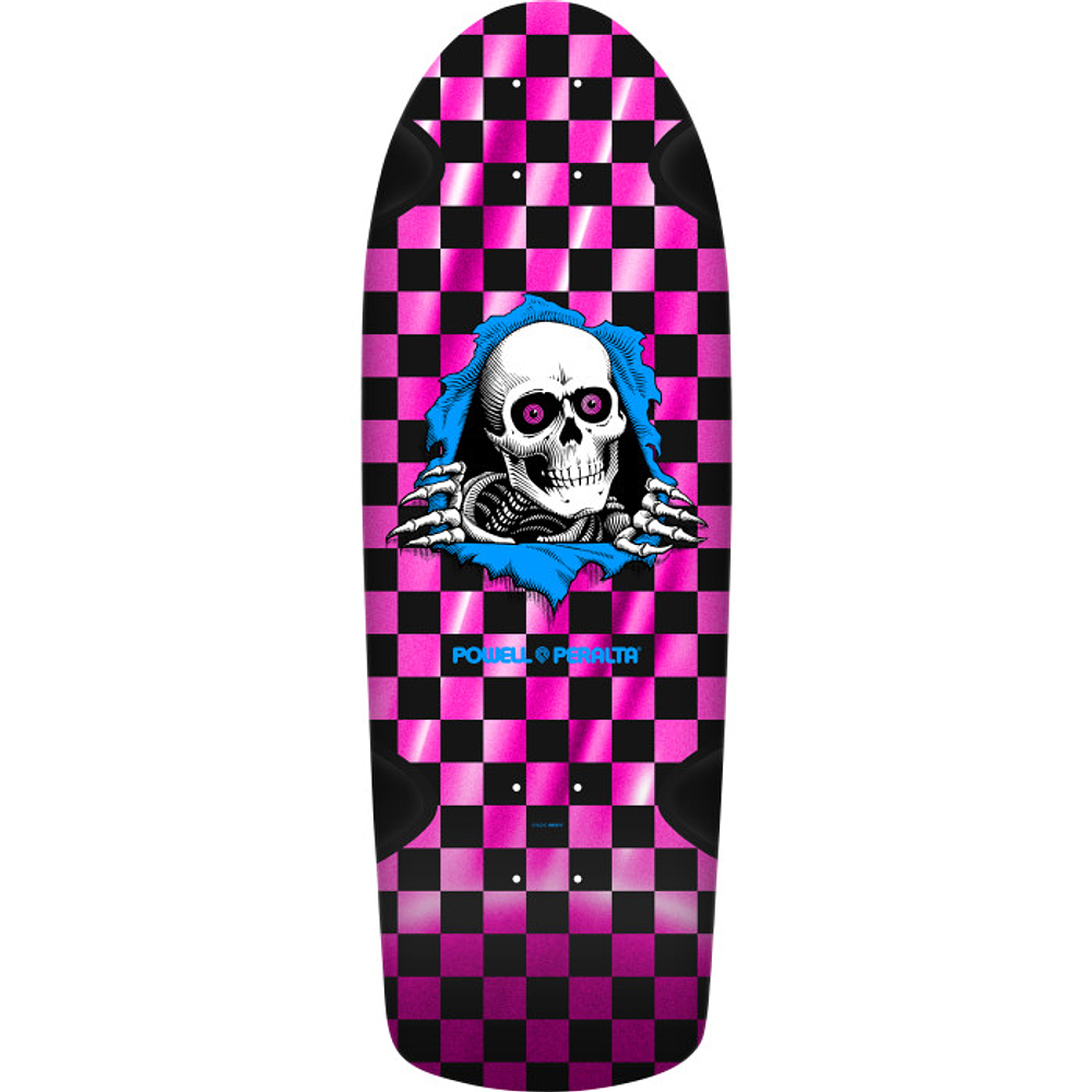 Tabla Powell Peralta - OG Ripper Checker Reissue Pink Foil 10.0” + Lija Blank
