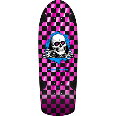Tabla Powell Peralta - OG Ripper Checker Reissue Pink Foil 10.0” + Lija Blank