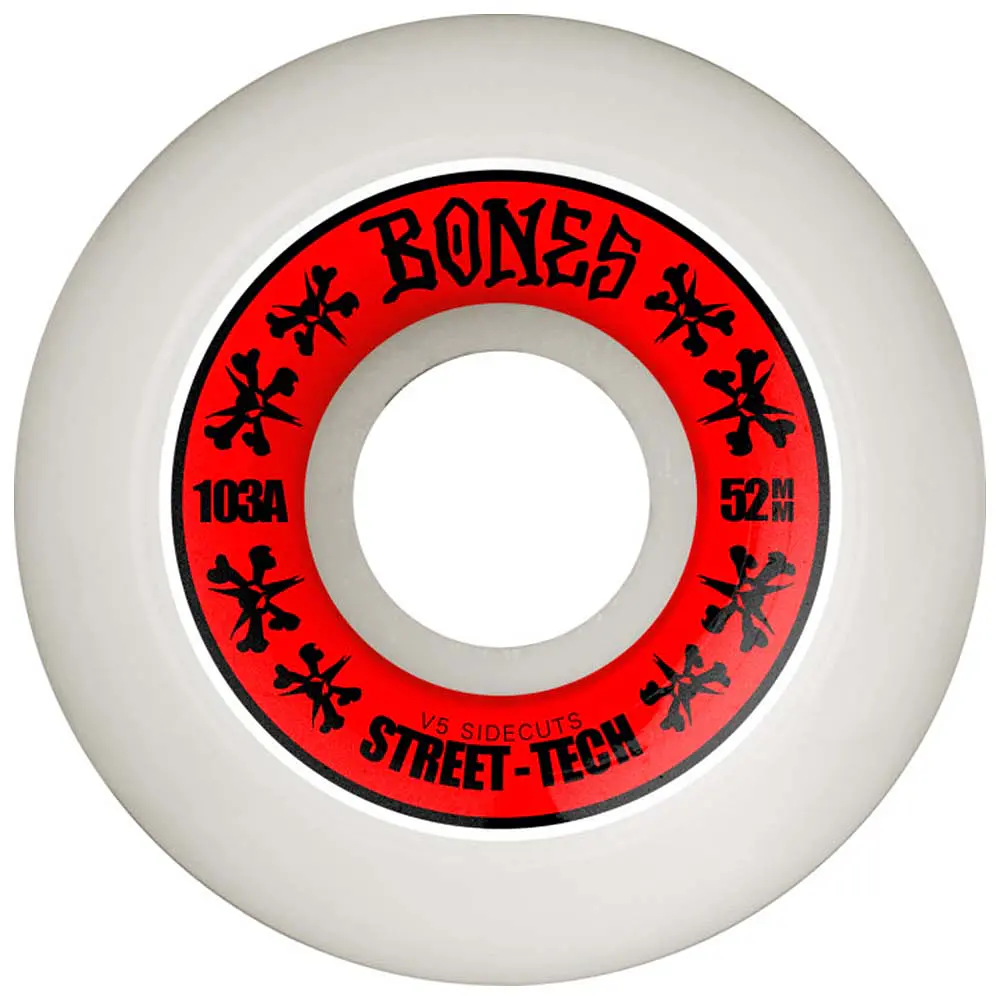 Ruedas Bones - Sidecut - 52mm - V5 - Street Tech Formula 103A