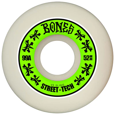 Ruedas Bones - Slims - 52mm - V3 - Street Tech Formula 99A