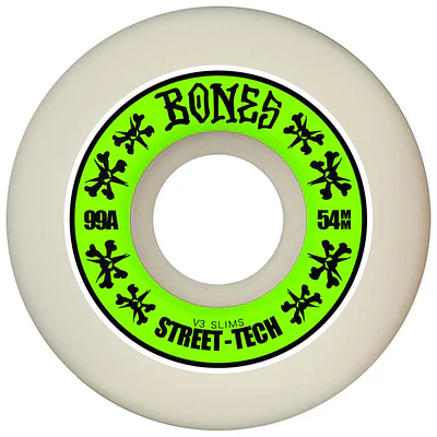 Ruedas Bones - Slims - 54mm - V3 - Street Tech Formula 99A