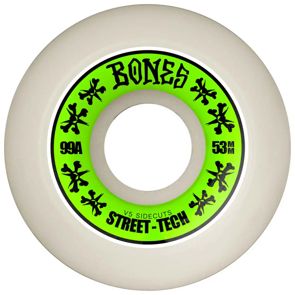 Ruedas Bones - Sidecuts - 53mm - V5 - Street Tech Formula 99A