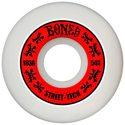 Ruedas Bones - Slims - 54mm - V3 - Street Tech Formula 103A