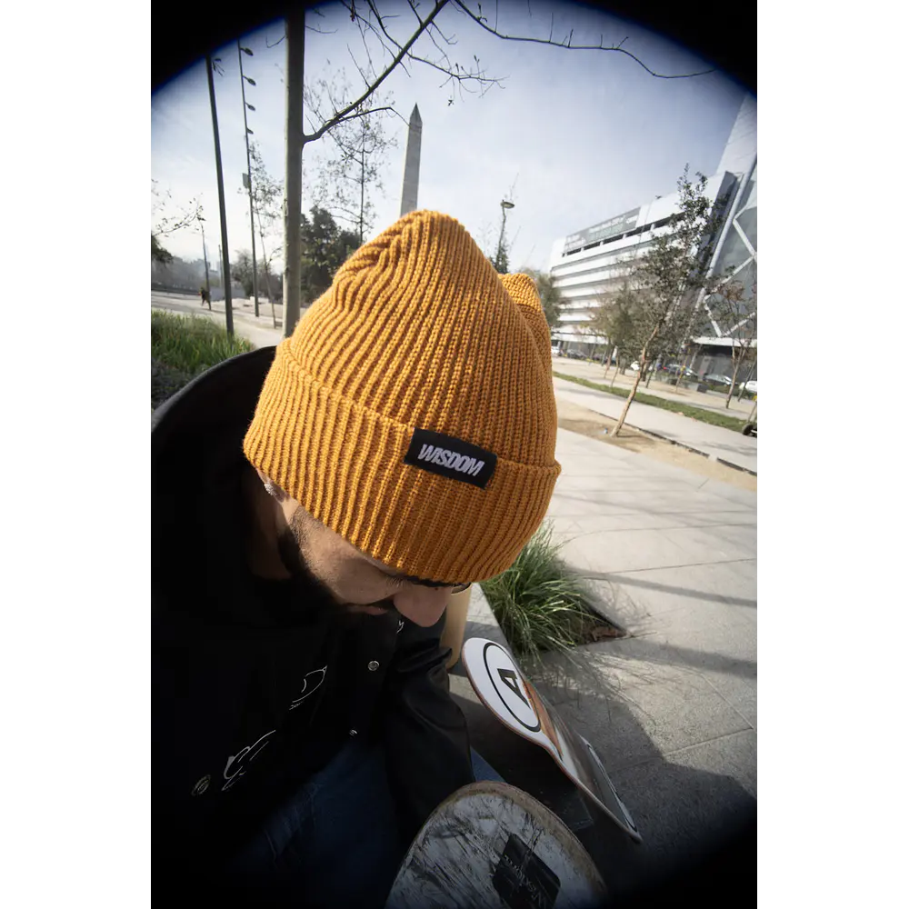 Beanie Wisdom - Logo Mostaza