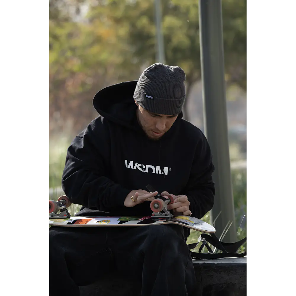 Beanie Wisdom - Logo Gris