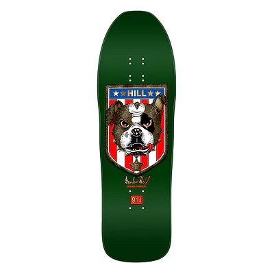 Tabla Powell Peralta - Frankie Hill Bulldog - Green/Gold Foil 9.95" + Lija Blank