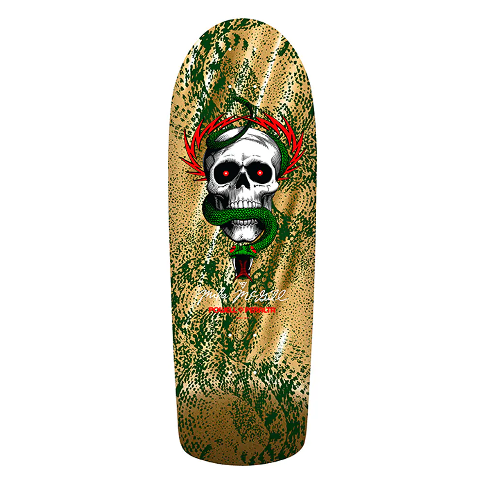 Tabla Powell Peralta - Mike McGill Skull & Snake - Green/Gold Foil 10" + Lija Blank