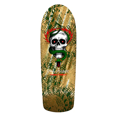 Tabla Powell Peralta - Mike McGill Skull & Snake - Green/Gold Foil 10" + Lija Blank