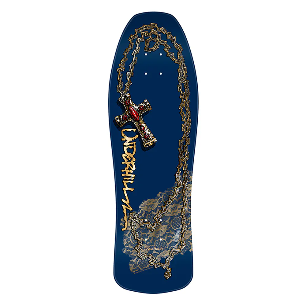 Tabla Powell Peralta - Ray Underhill Cross - Navy/Gold Foil 9.9" + Lija Blank 