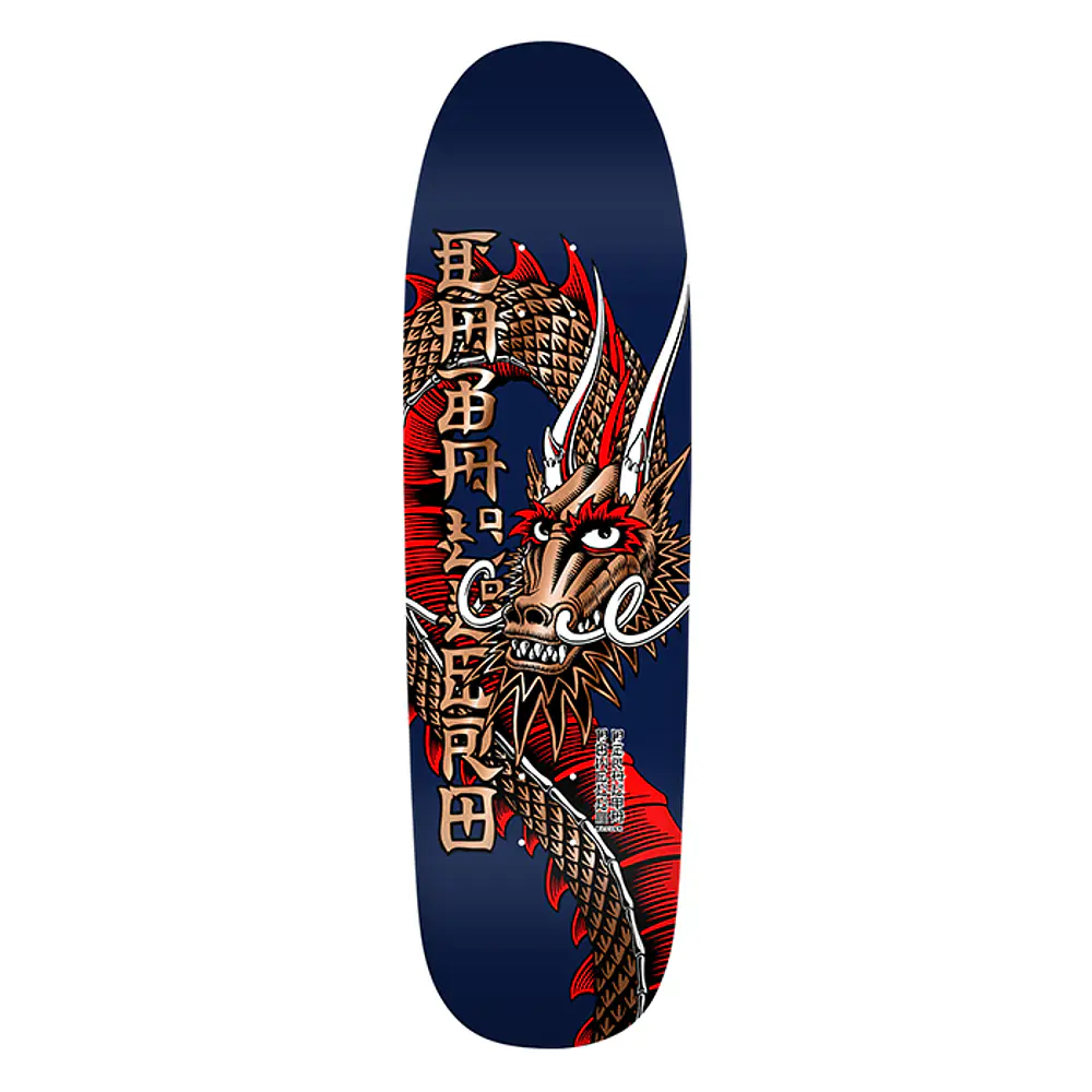 Tabla Powell Peralta - Caballero Ban This Dragon - Navy/Copper Foil 9.265" + Lija Blank 