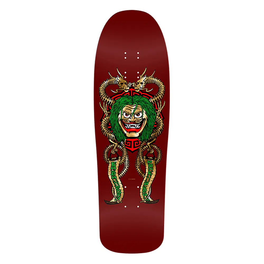 Tabla Powell Peralta - Steve Caballero Mask - Burgundy/Gold Foil 9.75" + Lija Blank 