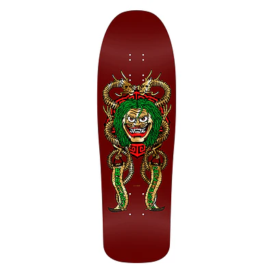 Tabla Powell Peralta - Steve Caballero Mask - Burgundy/Gold Foil 9.75" + Lija Blank 