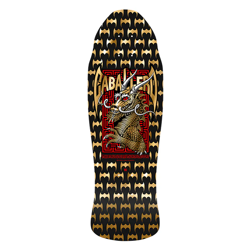 Tabla Powell Peralta - Steve Caballero Street - Black/Gold Foil 9.625" + Lija Blank 