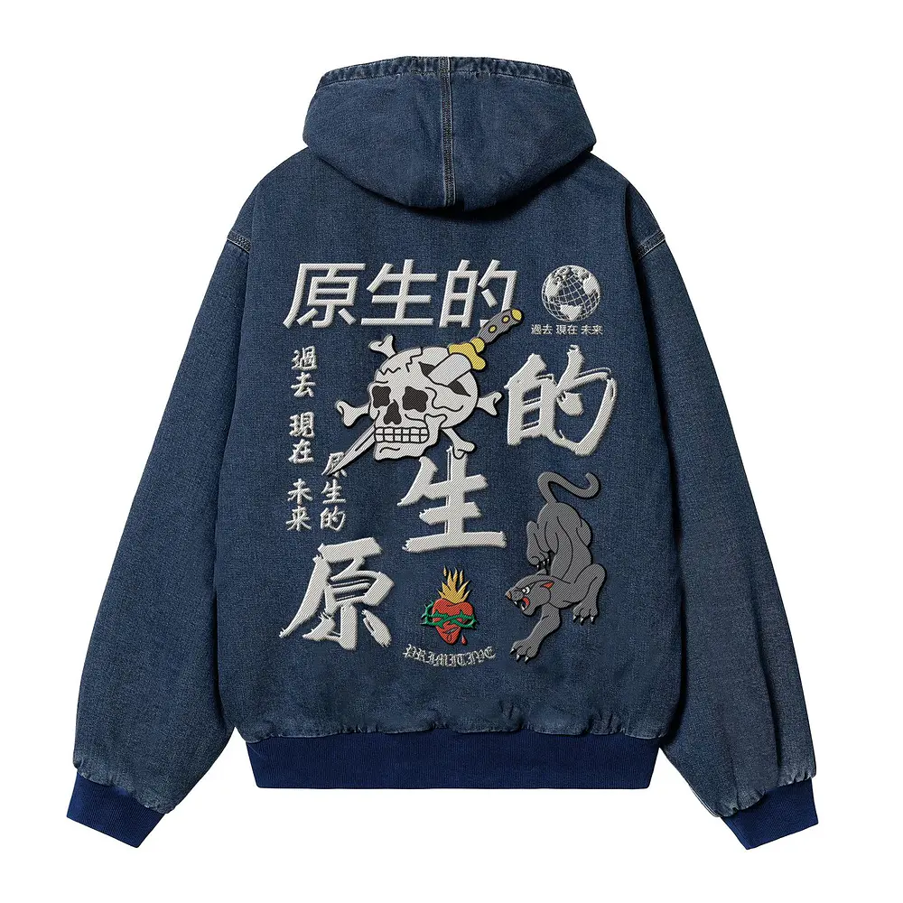 Chaqueta Primitive Fall26 - Outsider Denim Zip
