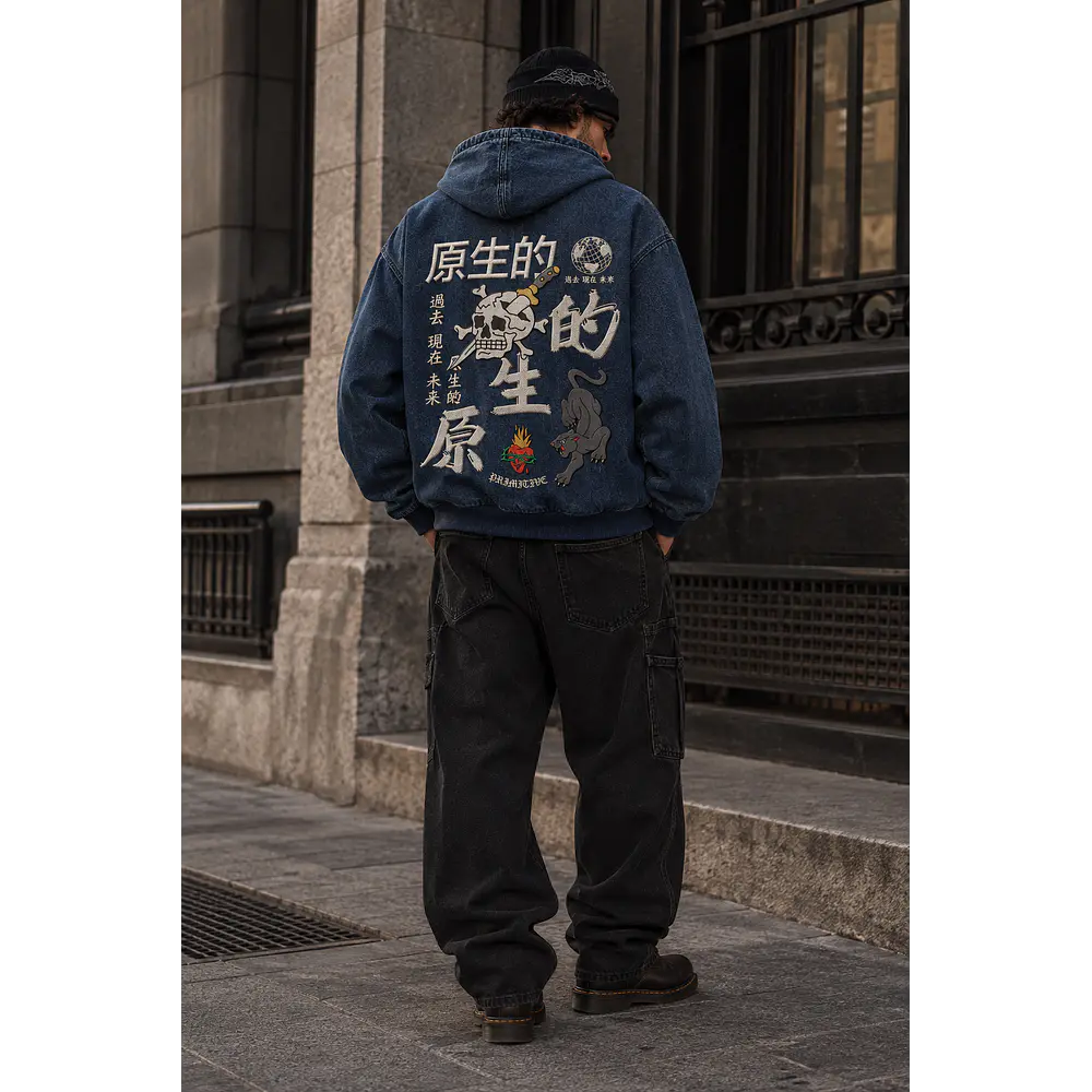 Chaqueta Primitive Fall26 - Outsider Denim Zip