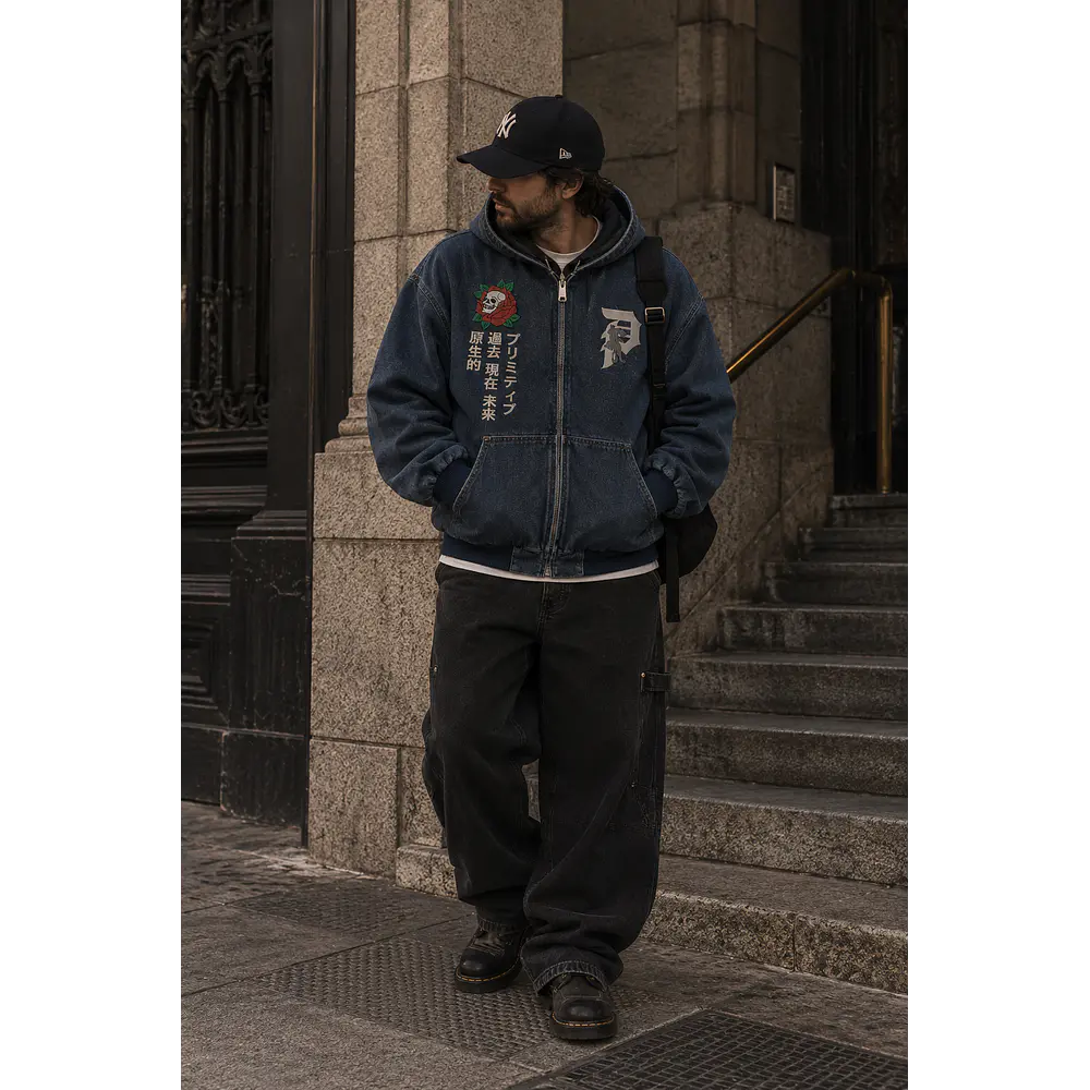 Chaqueta Primitive Fall26 - Outsider Denim Zip