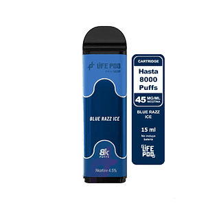 Life Pod Cartridge Blue Razz ICE 8000 Puff